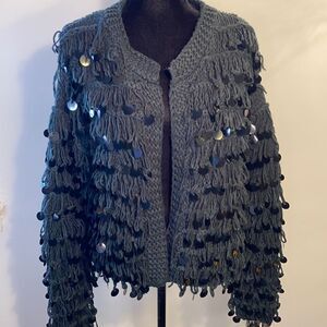 NEW...Hunter green and Black knitted sweater size S (small) from Forever21